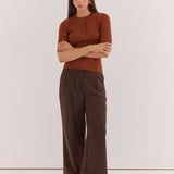 Lilee Rib Knit - Cognac