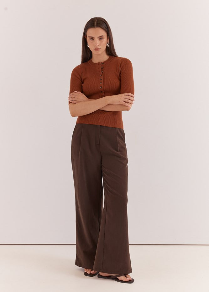 Lilee Rib Knit - Cognac