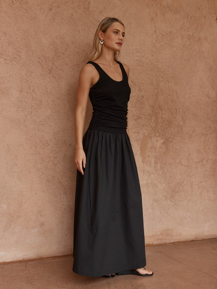 Sass Harris Ruched Dress in Black - view 3