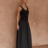 Sass Harris Ruched Dress in Black - view 3