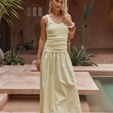 Sass Harris Ruched Dress in Lemon - view 2