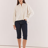 Lela Denim Pedal Pusher - Rinse Wash