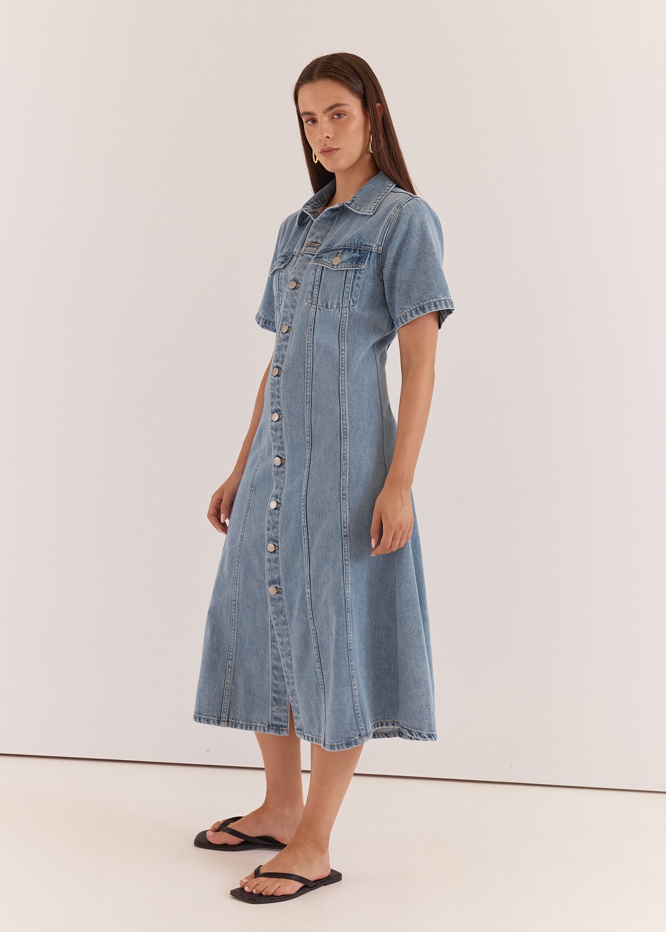 Kara Denim Midi Dress