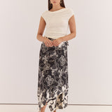 Maribel Asym Wrap Skirt