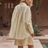 Val Oversized Shirt - Lemon
