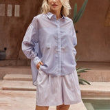 Sass Val Oversized Shirt in Lilac