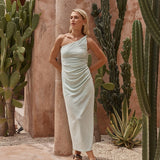 Sass Georgia One Shoulder Dress in Mint