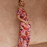 Sass Jo Off Shoulder Dress in Peony Print - view 3