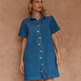Pepe Wave Denim Dress