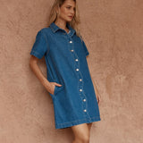 Pepe Wave Denim Dress