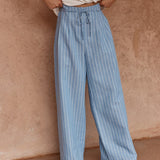 Sass Beth Tailored Pant in Blue White