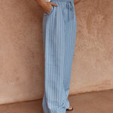 Sass Beth Tailored Pant in Blue White - view 3