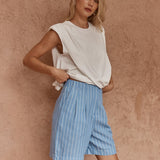 Sass Marley Knot Front Tank in White - view 3