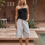 Amilie Halter Jersey Top - Black