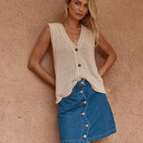 Sass El Knit Vest in Fawn