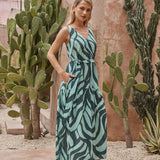Sass Tianna Strappy Sundress in Seaweed Print - view 3