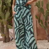 Sass Paulie Beach Pant in Seaweed Print