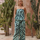 Sass Paulie Beach Pant in Seaweed Print - view 2