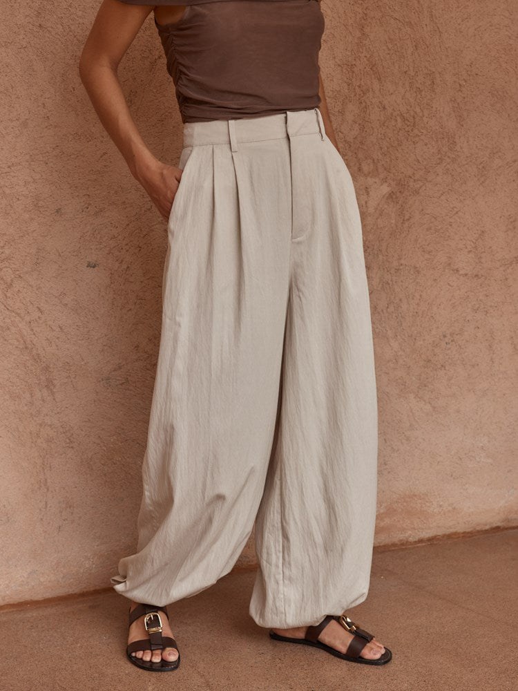 Sass Lucie Soft Balloon Pant in Stone