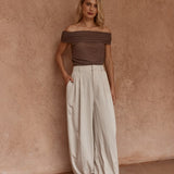 Sass Lucie Soft Balloon Pant in Stone - view 2