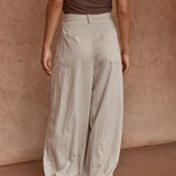 Lucie Soft Balloon Pant - Stone