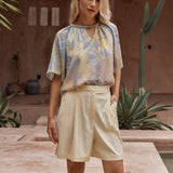 Sass Ozzie Tailored Short in Lemon