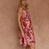 Sass Allie Seamed Swing Dress in Peony Print - view 3