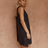 Sass Mavis Broderie Shift Dress in Black - view 3