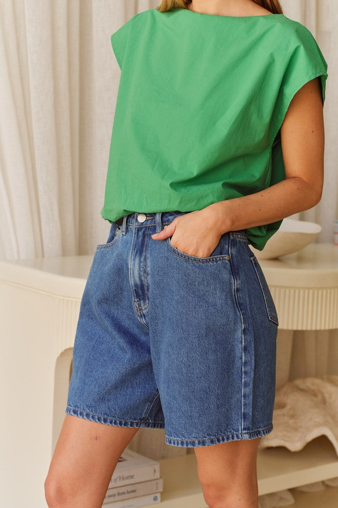 Sass Sabine Denim Short in Classic Blue - view 3
