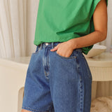 Sass Sabine Denim Short in Classic Blue - view 3