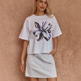 Sass Salore Printed Tee in Lily Print