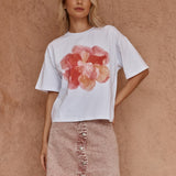 Sass Salore Printed Tee in Peony Print