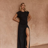 Sass Joni Twist Cap Sleeve Dress in Black - view 2