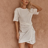 Sass Miller Twist Mini Dress in White