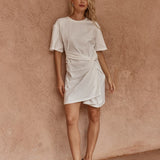 Sass Miller Twist Mini Dress in White - view 2