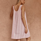 Nikolai Multi Stripe Mini Dress - Pink Multi