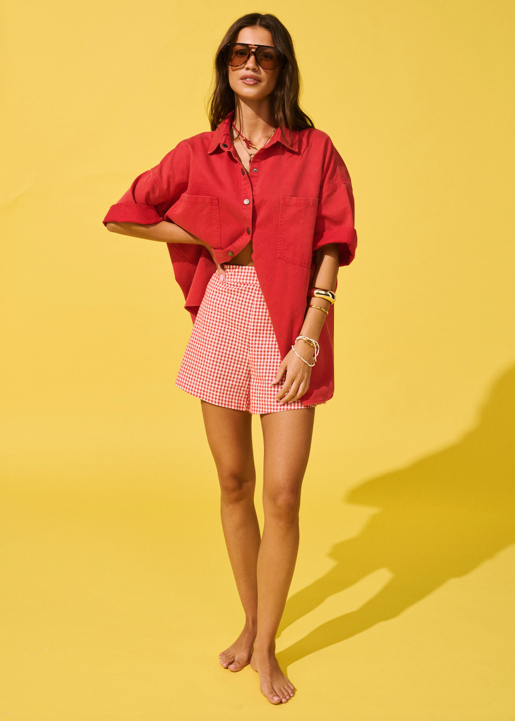 DEMI SHORT - Mandarin Gingham