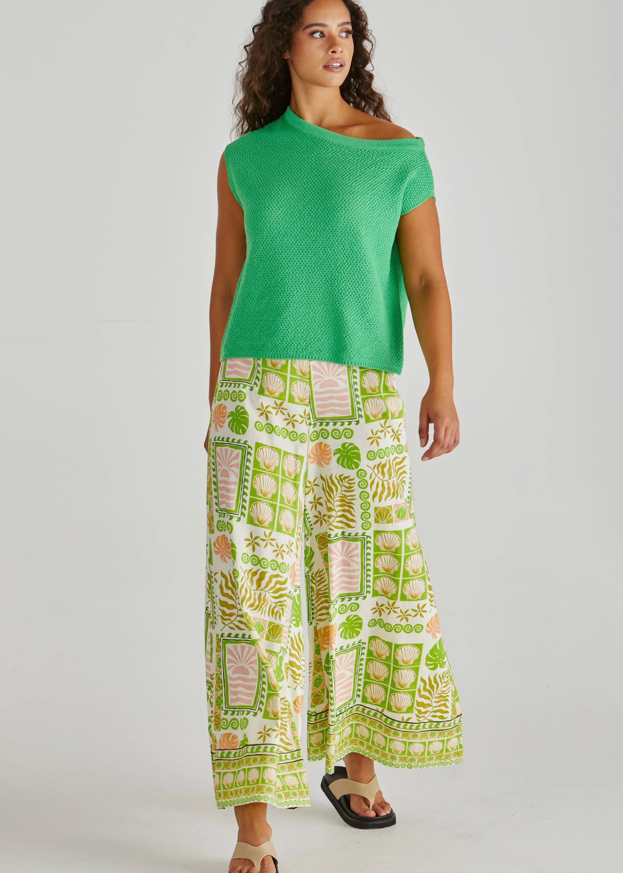 JACI KNIT TOP - Green