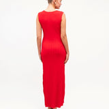 Gili Knit Midi Dress - Red