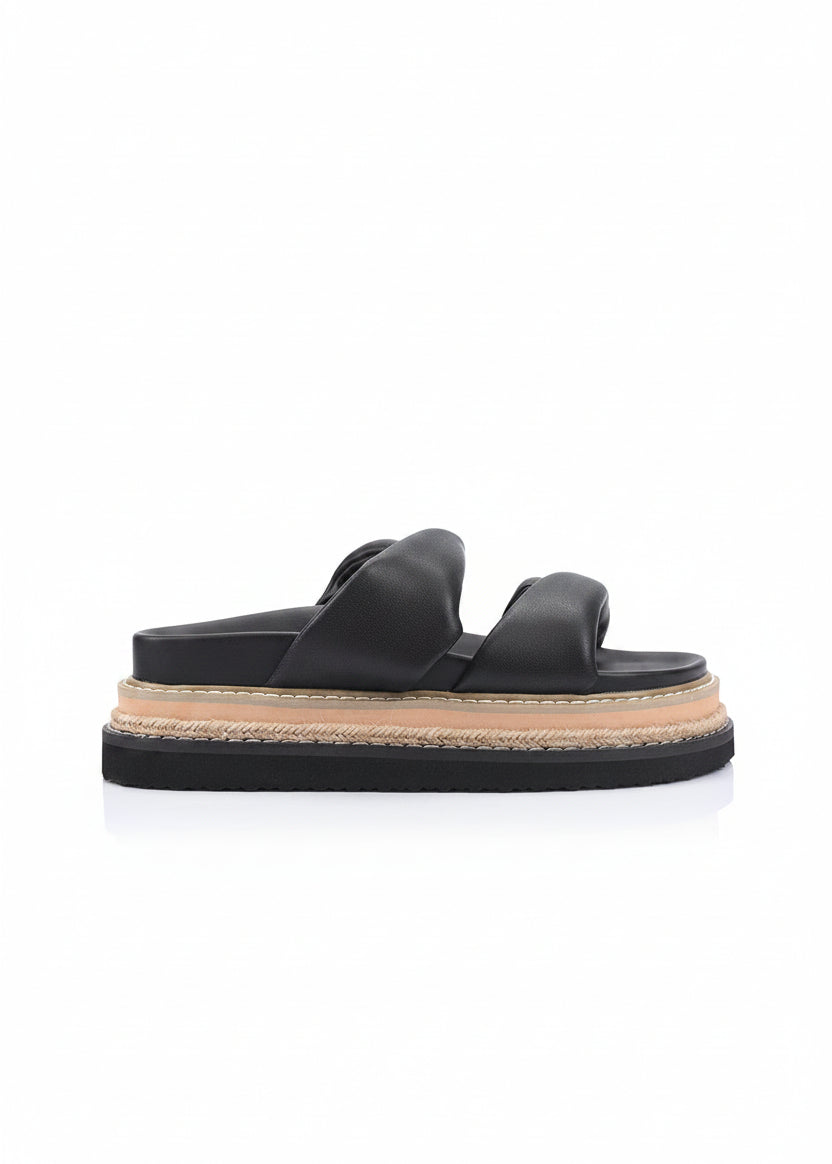 Thelma Flatform Slides - Black