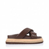 Thelma Flatform Slides - Chocolate Brown