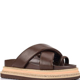 Thelma Flatform Slides - Chocolate Brown