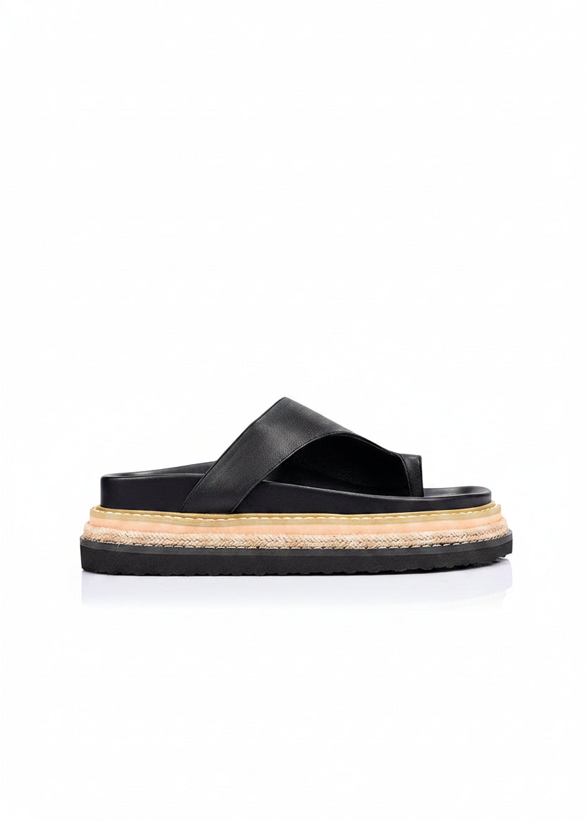 Thor Flatform Thongs - Black