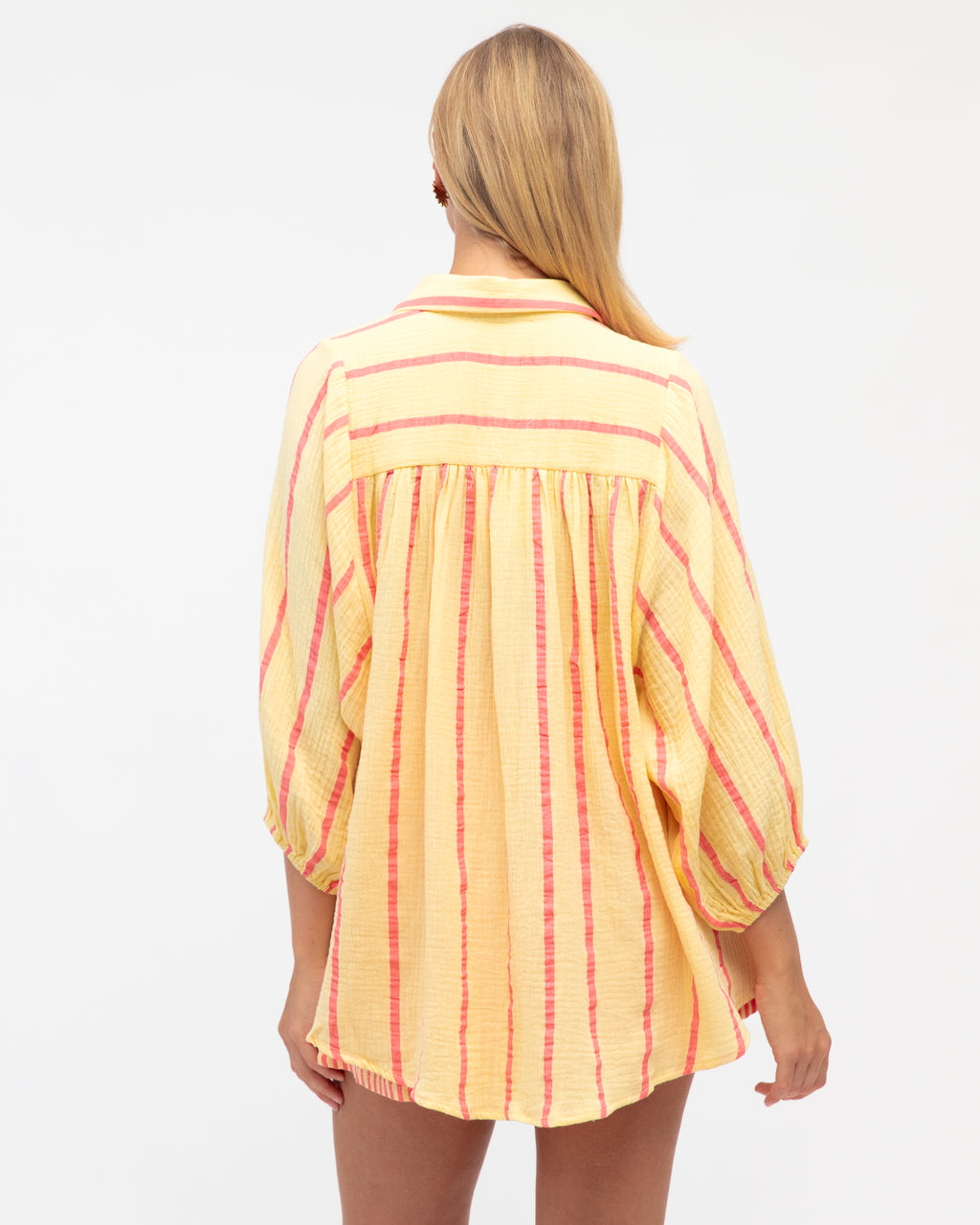 BIANCA STRIPE SHIRT - Yellow/Orange