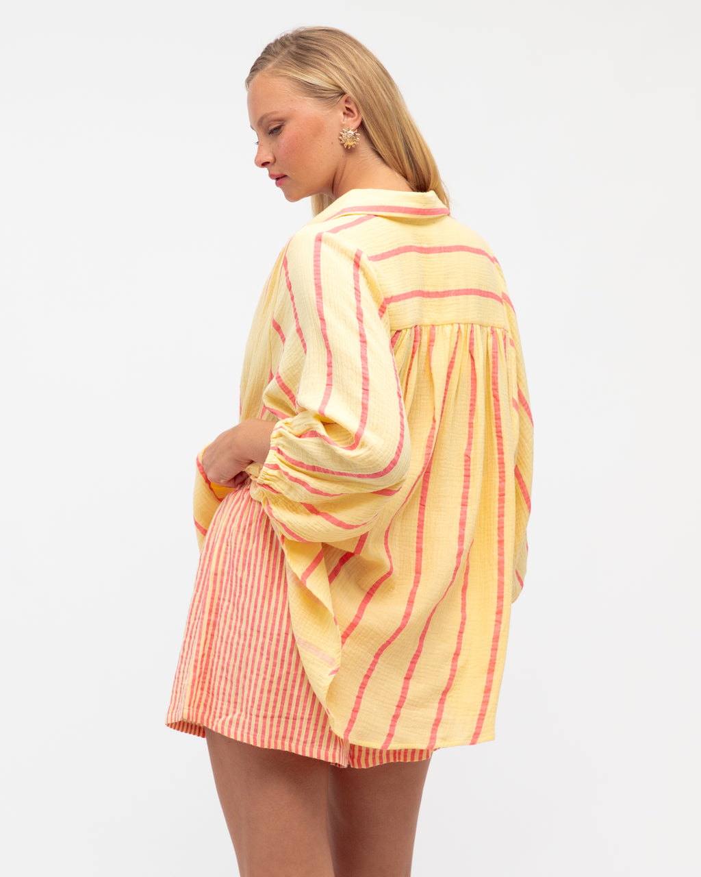 BIANCA STRIPE SHIRT - Yellow/Orange