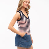 Summer Stripe Ribbed Tank