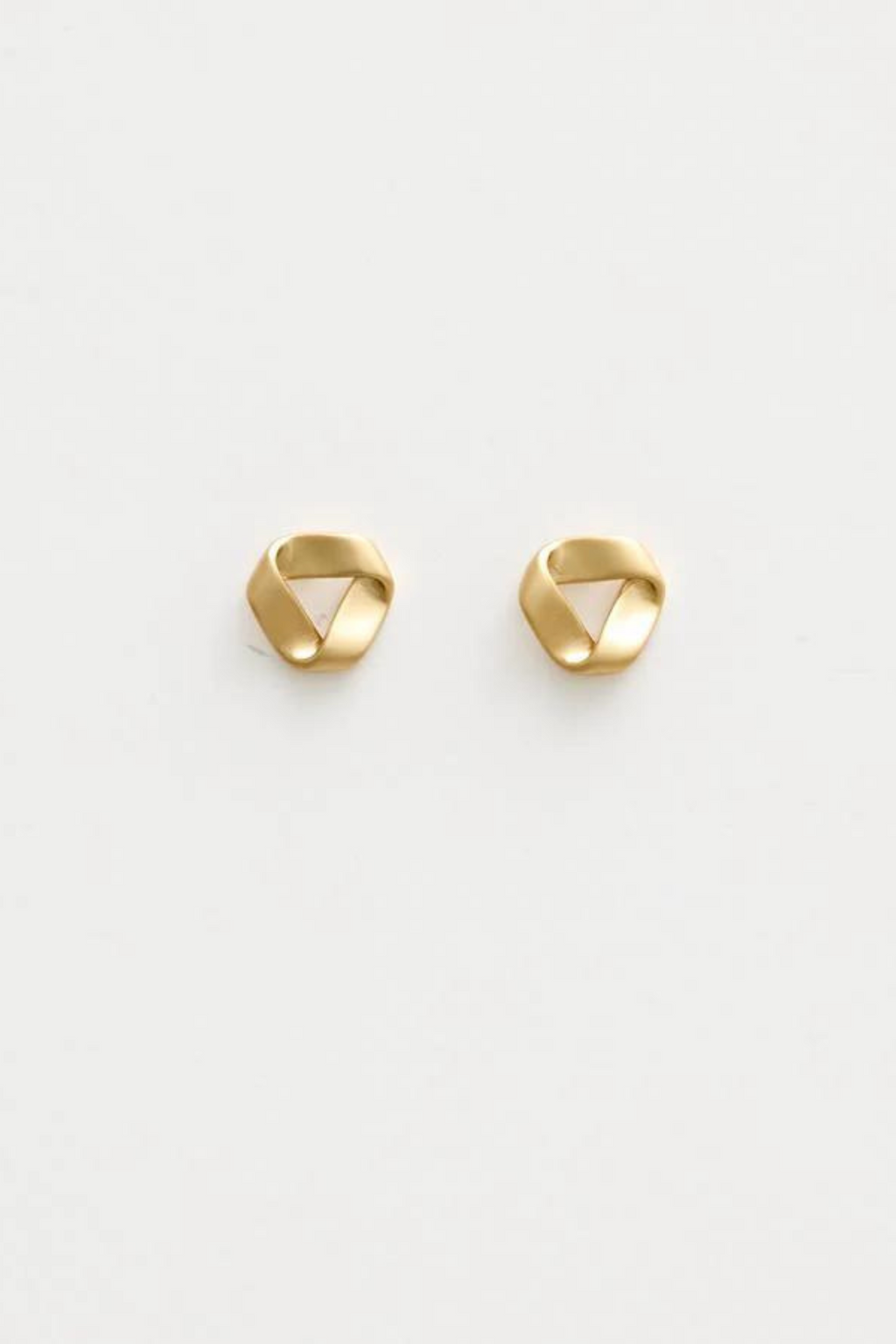 Matte gold 2025 stud earrings
