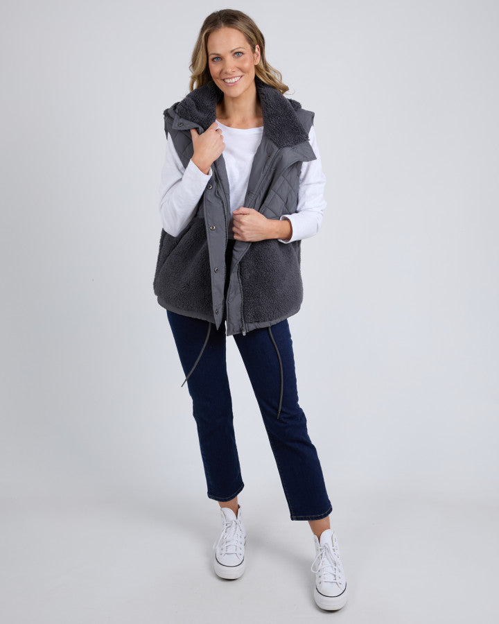 ALASKA QUILTED VEST - Charcoal