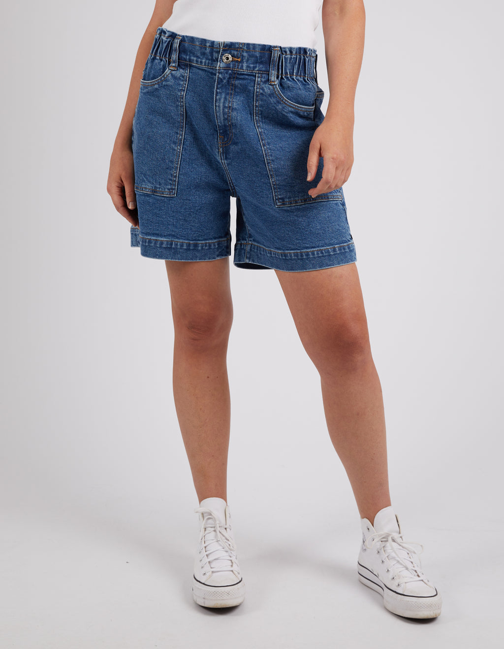 ATLAS DENIM SHORT - Dark Blue Wash