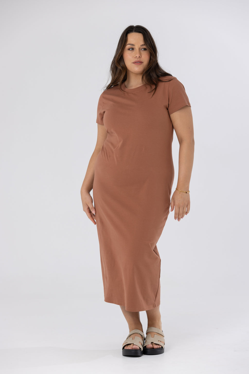 AVERY T-SHIRT DRESS - Terracotta